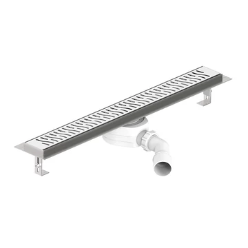 Rozsdamentes egyenes zuhanyfolyóka, 600 mm-es HARMONY rozsdmanetes fedráccsal, STY-RM-60-H