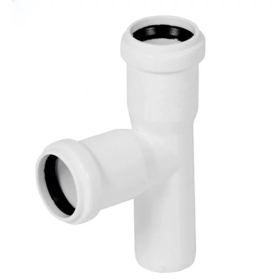  Fehér PVC T-idom PP 32/32 × 90° FPP036