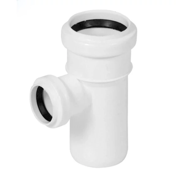  Fehér PVC T-idom PP 50/32 × 90° FPP038
