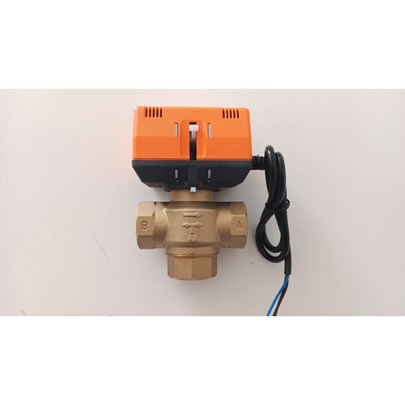 BRH motoros, 3 járatú (2 utú) váltószelep 3/4"" + motor 230V, 50Hz 6mp zárási idő, Kvs=4.8, SPST, BRH-863