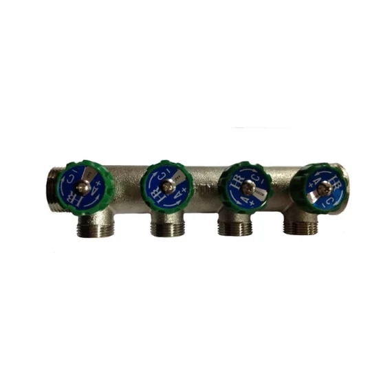 BRH szelepes osztó 1&quot;KB-3/4&quot;eurokonus, 4 körös , BRH-205