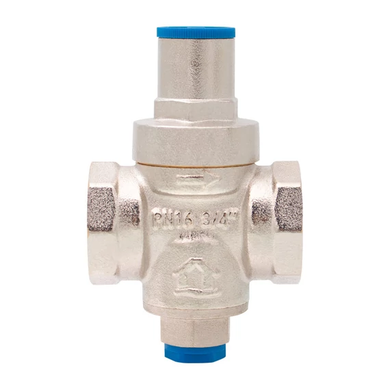 Víznyomáscsökkentő 3/4&quot; 1bar-6bar (beállítva Pkimenő=3bar), ÓRACSATLAKOZÓS, Pmax=16bar, Tmax=80°C, RB-NRP34B