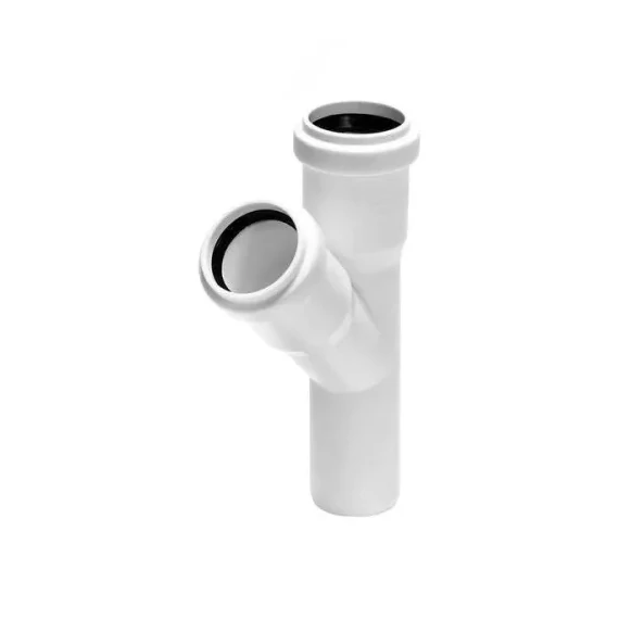 Fehér PVC ág PP 32/32 × 45°  FPP001