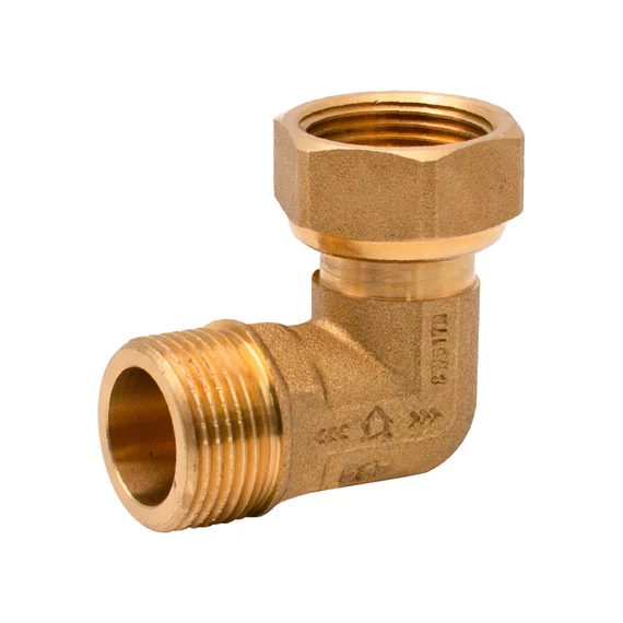 Sárgaréz CW617N hollanderes csatlakozó sarok 3/4"KB, ER-CH34MF